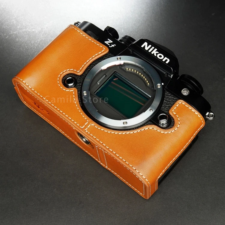 NEW handwork Photo Camera Genuine leather cowhide Bag Body BOX Case For nikon ZF Protective cover sleeve box base accessories