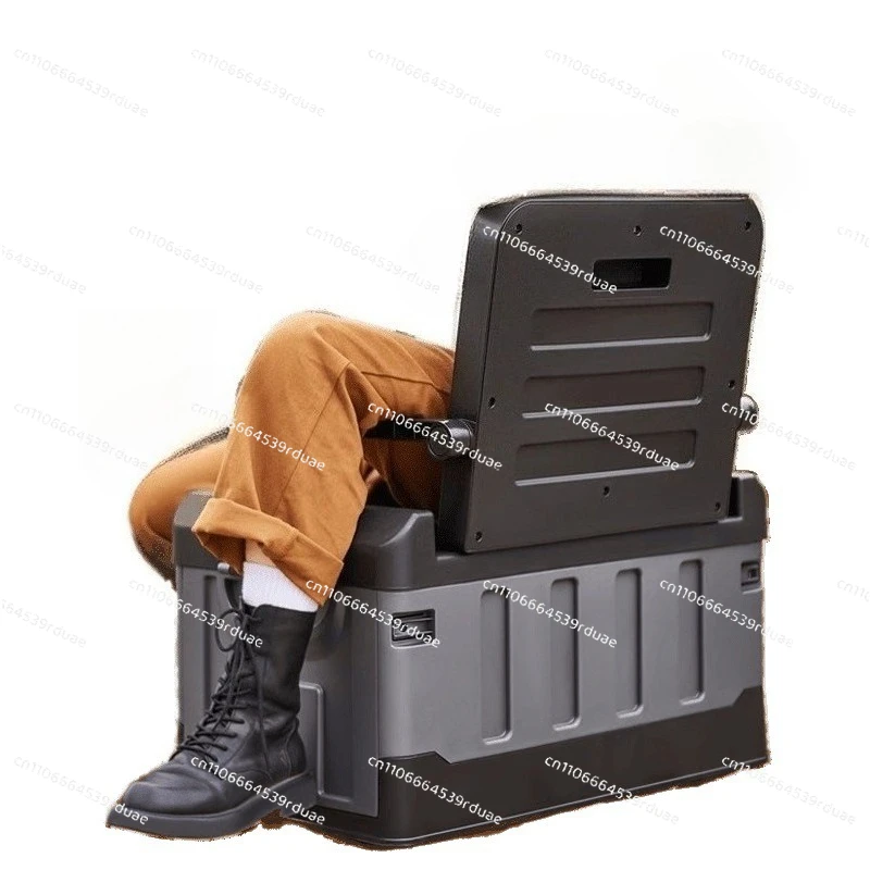 

Outdoor camping folding storage box, can seat adult thickened car backup storage box, folding seat fishing box