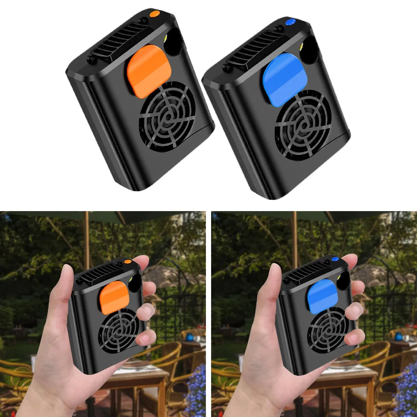 مروحة خصر متعددة الأغراض لتبريد سطح المكتب، مروحة رقبة معلقة عملية، 3 سرعات قابلة للتعديل للبستنة الخارجية، هدية مكتب الصيد