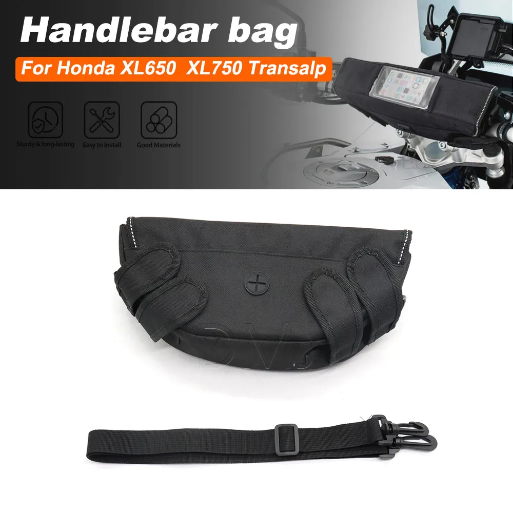 Motorcycle Handlebar Travel Bag Motorcycle Waterproof Handlebar Storage Bag For Honda XL750 Transalp 2023- XL650 XL 750 650