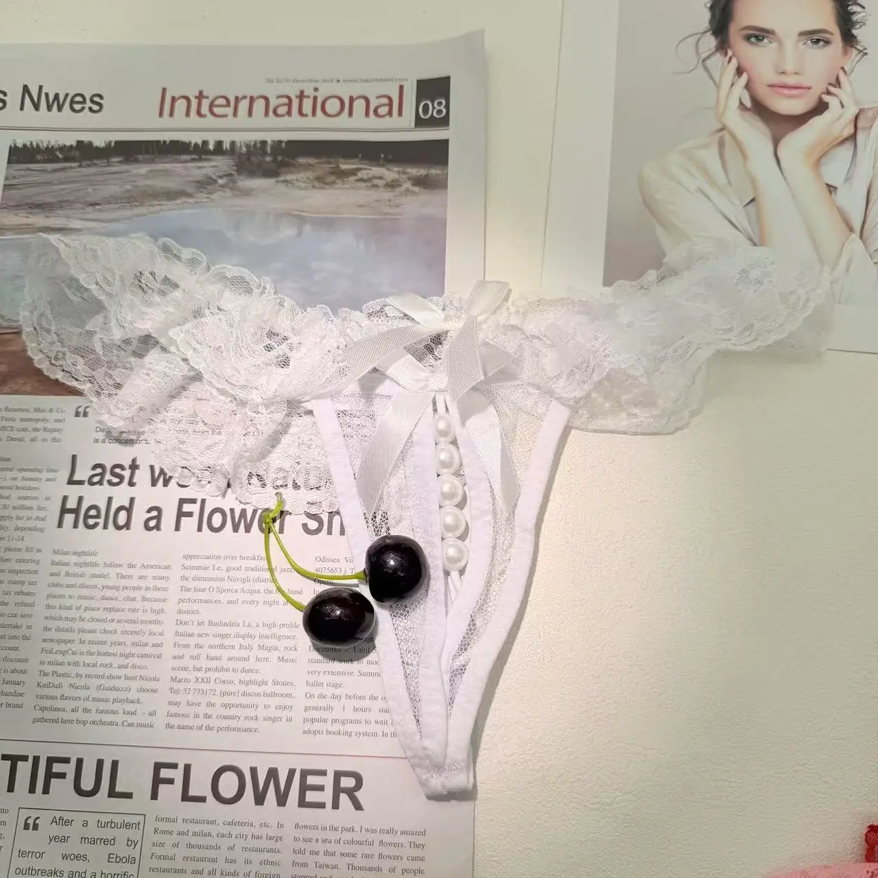 Sexi Shoop المتداول اللؤلؤ ثونغ الدانتيل سلسلة شخصية سراويل للفتيات الحبيب Hotwife هدايا ساحرة في 2025 #5