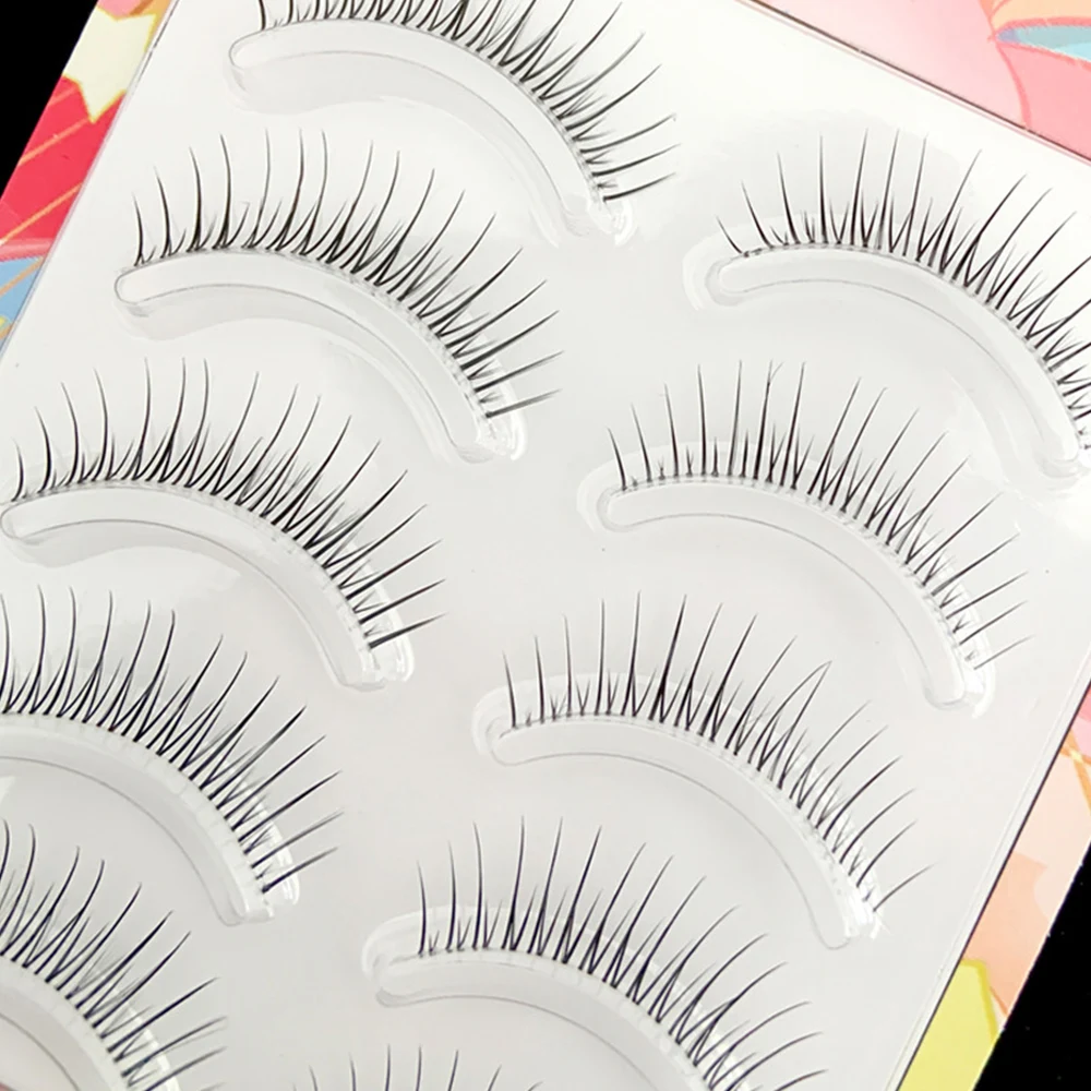 PY19 False Eyelashes Same Style As Zhang Yuanying V-shaped Lash Extension Slender Stem Fakes Lashes Korea Group Managa Lashes