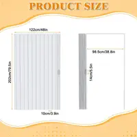 Accordion Door 48x80in/60x80in PVC Folding Door for Interior Single or Bifold Closet with Latch Handle Lock & Mounting Hardware 6