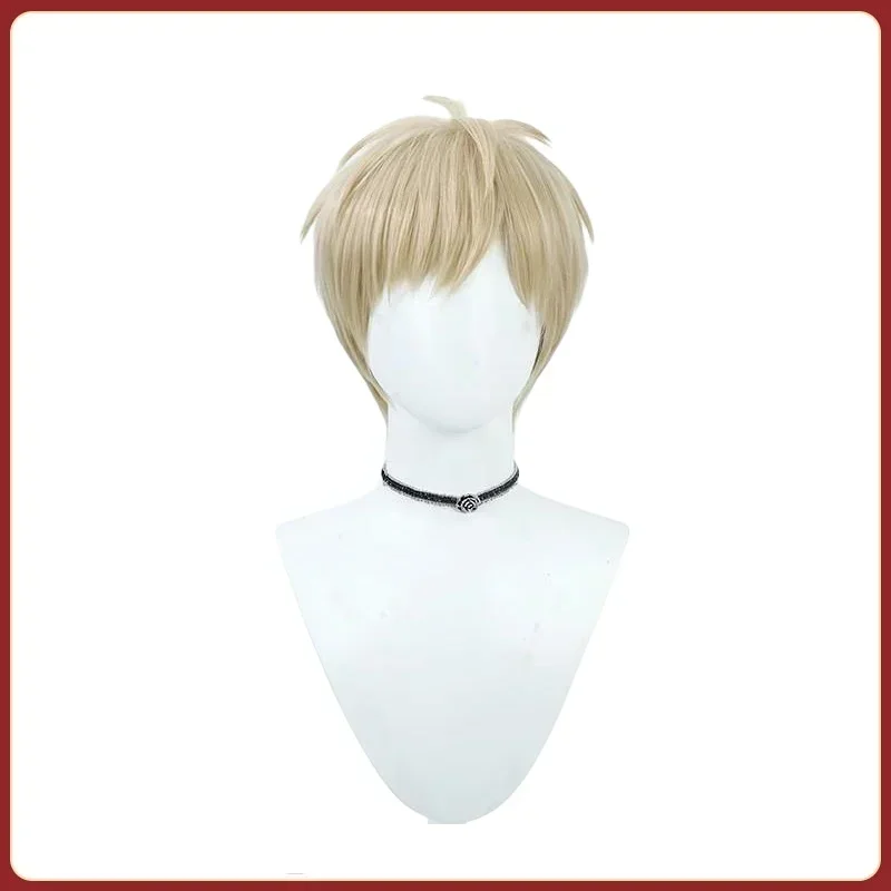 SN88 Anime Delicious in Dungeon Parrucca Cosplay Laios Touden Parrucca Dorata Parrucca di Capelli Corti Uomo Parrucca Cosplay Solo Parrucca Laios Touden Cosplay