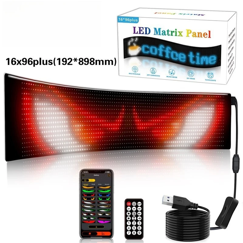 Flexible soft screen film screen LED advertising with screen smart car sticker ultra-thin installation-free