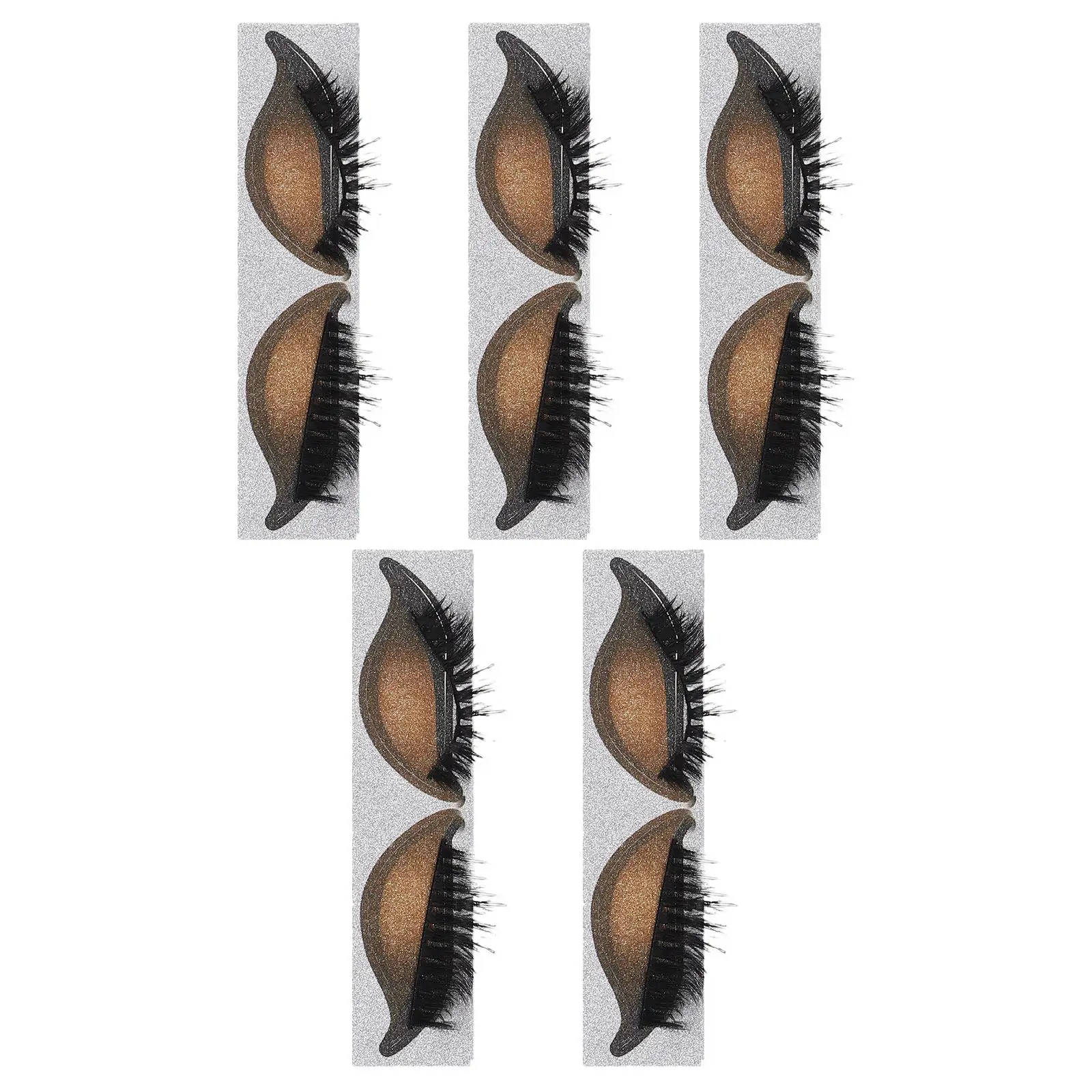 5Pairs Lazy Eyeshadow Eyelash Patch Halloween Eye Makeup Stickers Pre-Cut Temporary Tattoo False Eyelash Stickers Set