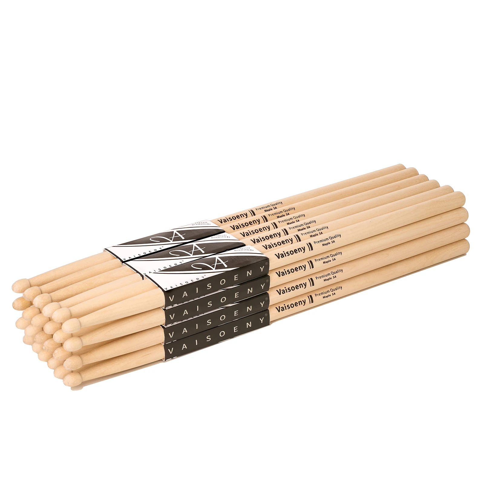12 Pairs 5A Maple Wood Drumsticks High-Quality for Enhanced Speed & Control, Ideal for Technical Drills & Pros (FM-5A-12P)