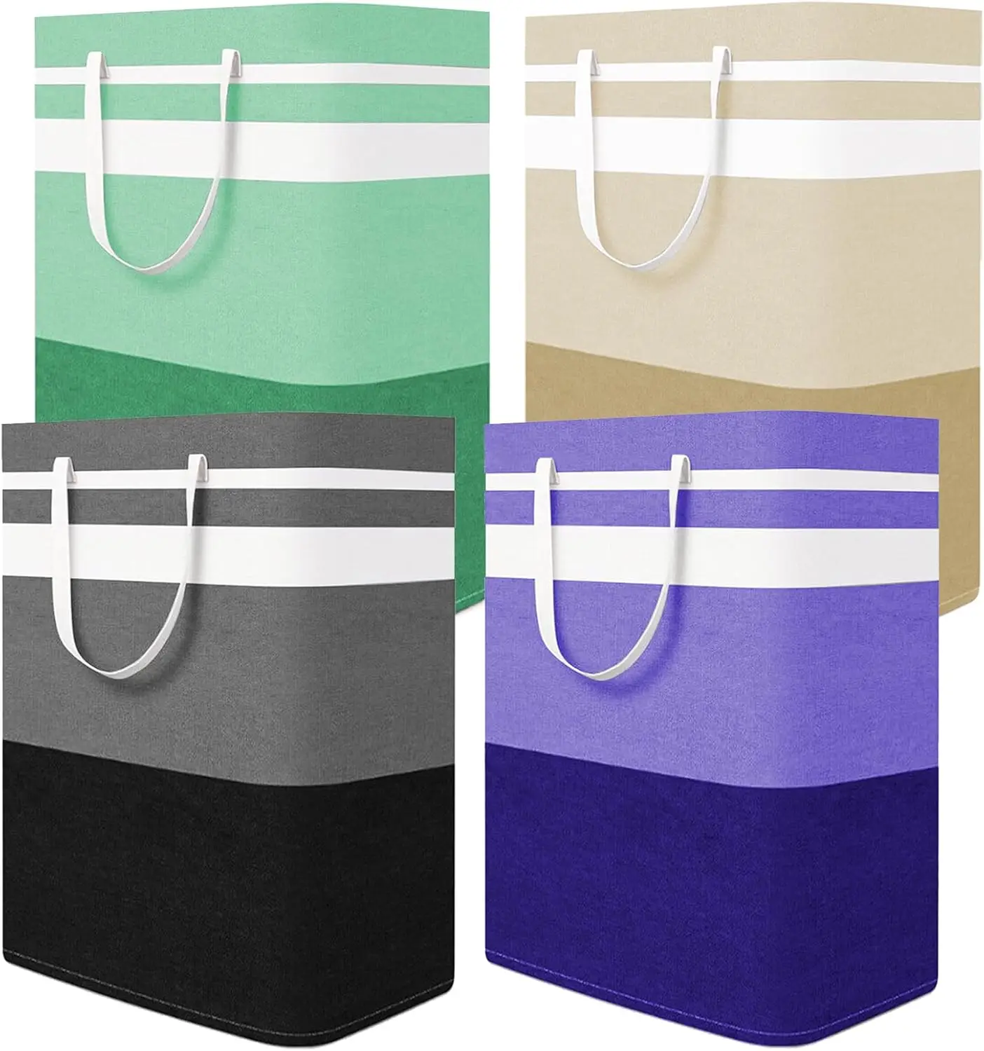 

4-Pack Foldable Laundry Basket,Large Laundry Baskets with Handles,Waterproof Laundry Hamper
