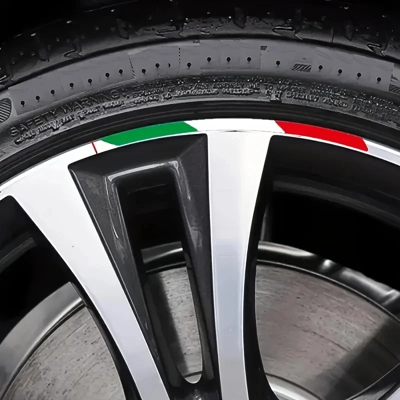 

Italian Flag Car Wheel Rim Vinyl Decals 4Pcs for Fiat 500e Tipo 500 500x Panda Punto 500L bravo Cronos Argo Auto Accessories