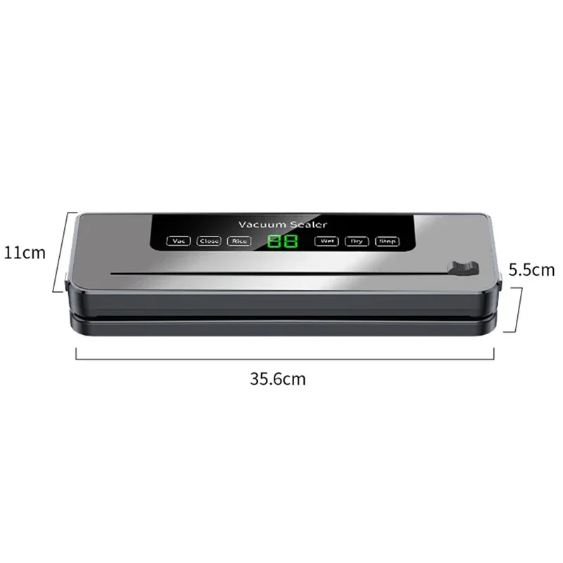 220V Food Vacuum Sealer Machine 5 Modes Dry and Wet Automatic Vacuum Sealer with 10Pcs Bags Home Kitchen Food Preservation