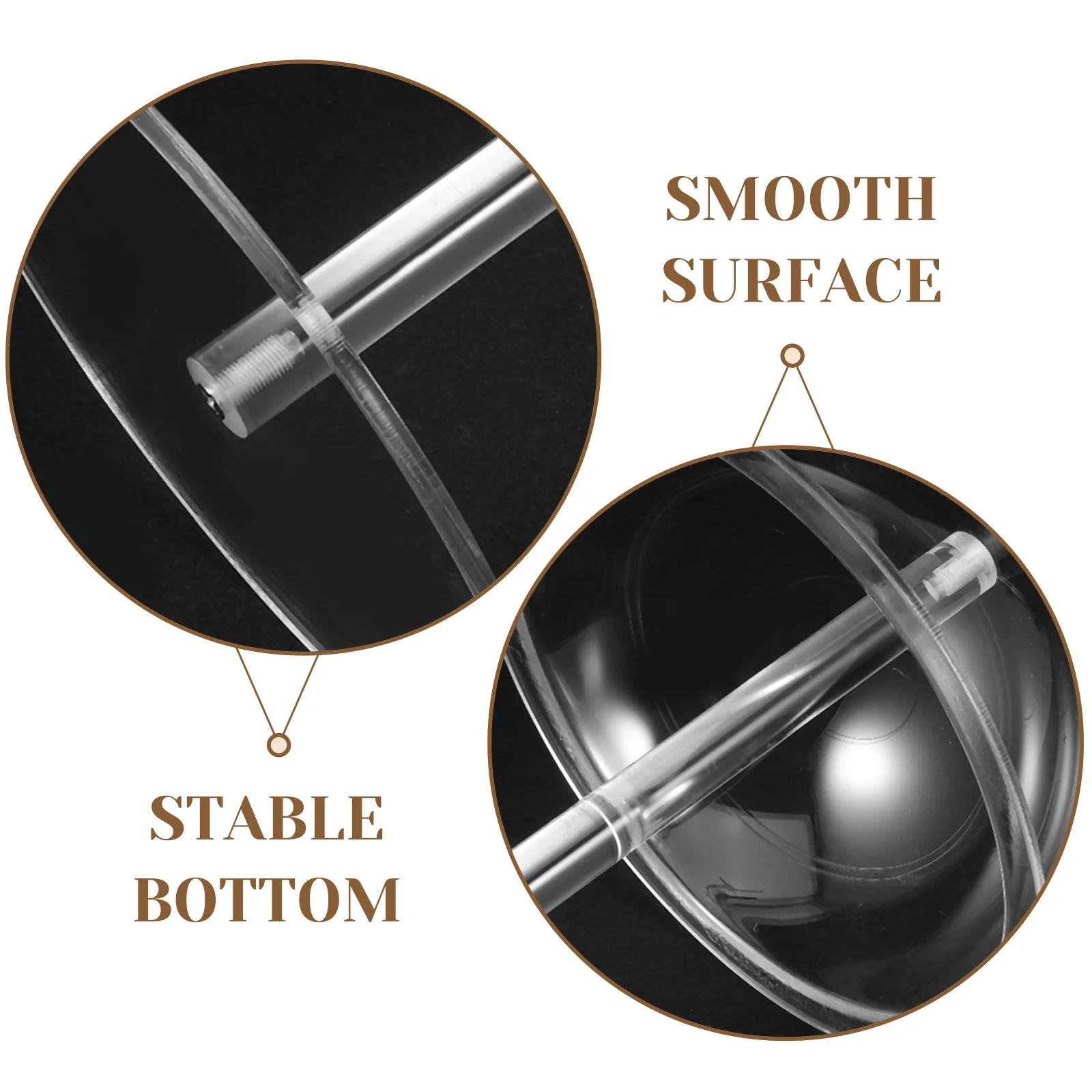 

Acrylic Transparent Hat Display Stand Adjustable Height Cap Organizer Tabletop Storage Rack Stable Base