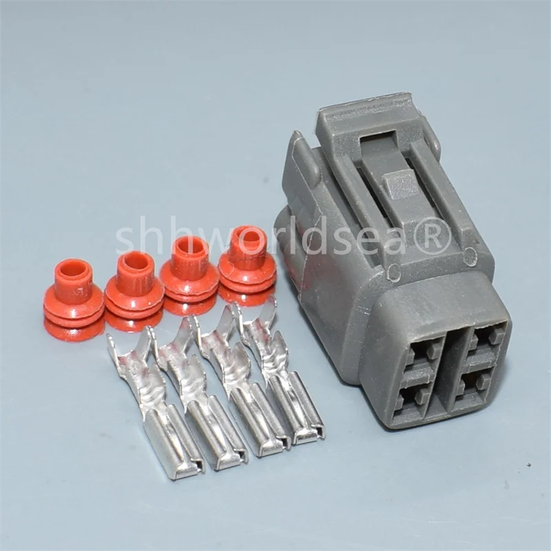 1Sets 4pin plug modified 6189-0381 90980-11037 9098011037 wiring cable harness connector with terminals and seals