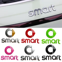 2pcs Metal Car Trunk Emblem Front Hood Sticker Accessories for Smart Forspeed Forjeremy Escooter Roadster Prix Fortwo Forfour