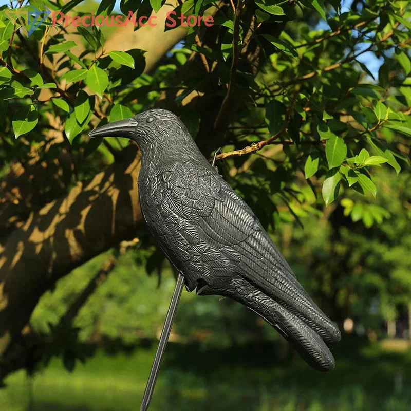 .Hot Sale-Realistic Black Raven Crow Bird Repellent Pigeon Scarer Scary Fake For Garden Outdoor Farm Pest Control 2026