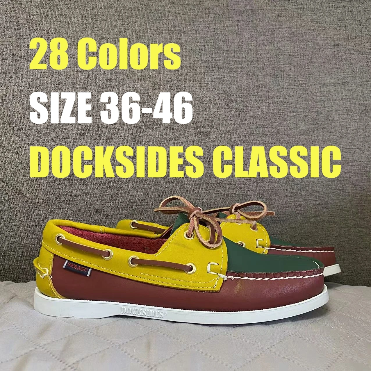 

SEBAGO 2025 Handmade Casual Genuine Leather Men Flats,Leather Men Loafers,Men Moccasin,Men Driving Shoes AB117