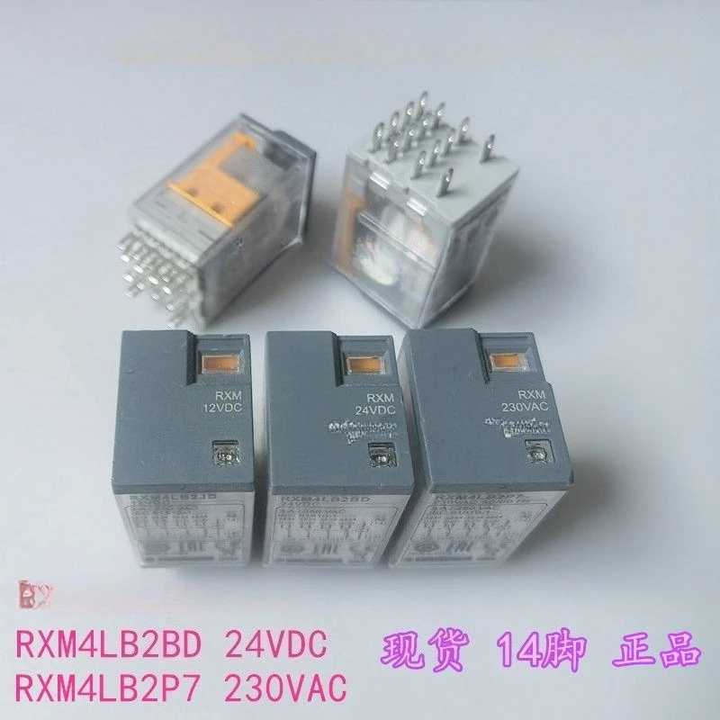 2PCS/LOT RXM4LB2BD 24VDC / RXM4LB2P7 230VAC 4PDT 3A Miniature Transistor