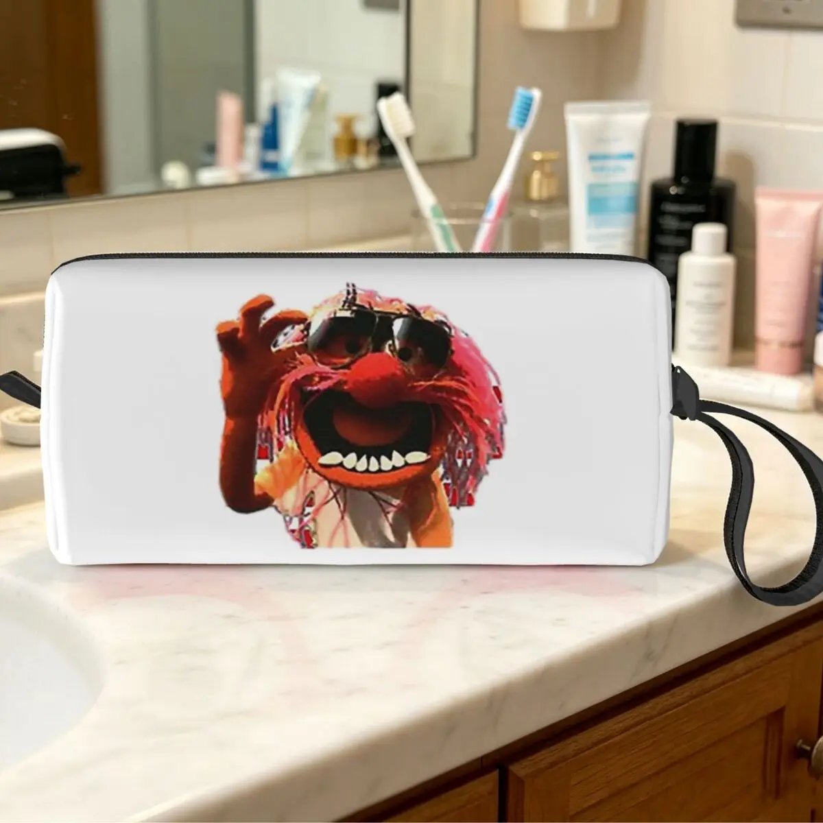 Animal Drummer Makeup Bag Cosmetic Organizer Toiletry Cosmetic Bag for Women Beauty Travel Pencil Case