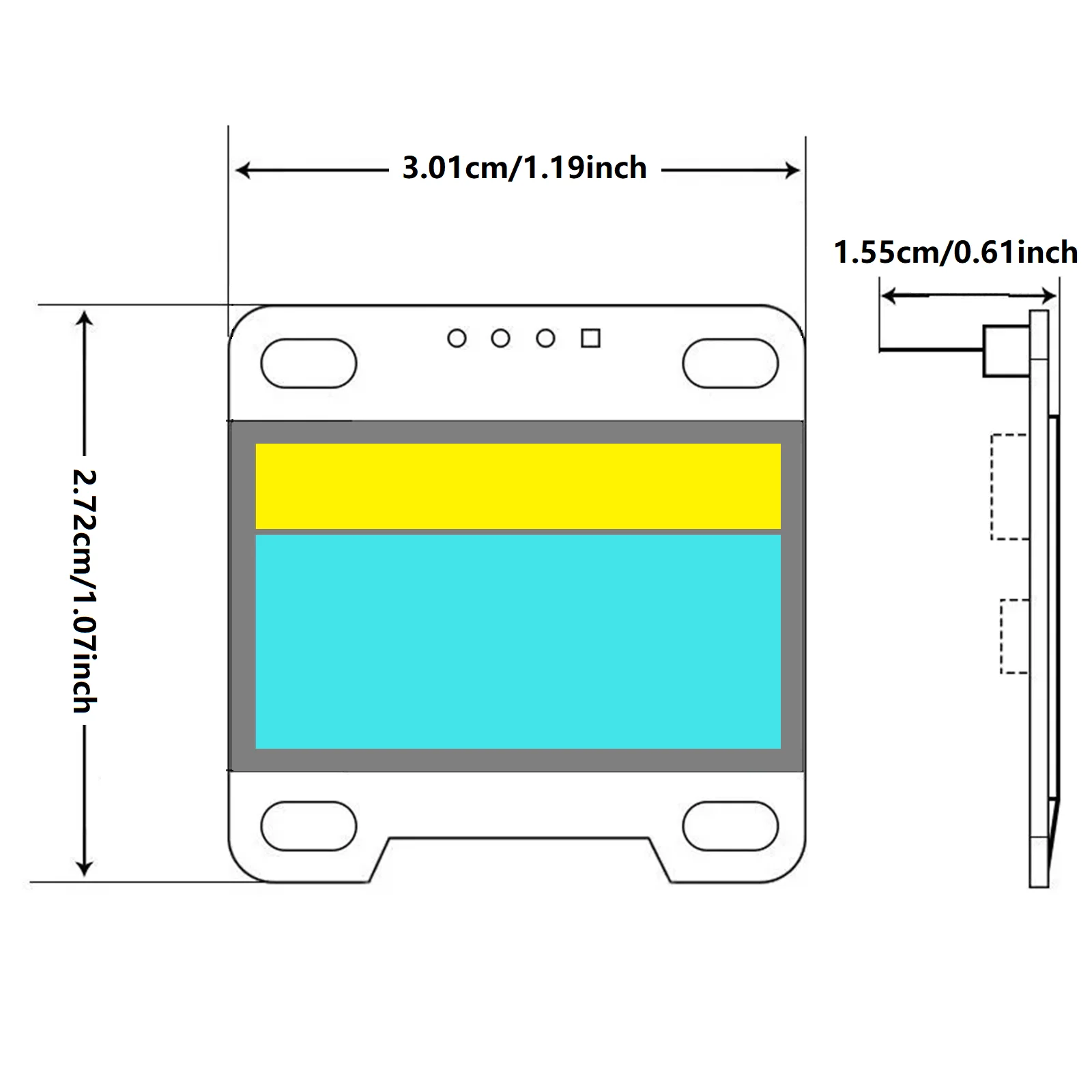 0.96 inch OLED Display Module with Protector Case 128x64 SSD1306 Screen Board Work with Arduino and Raspberry Pi(Solder PIN)