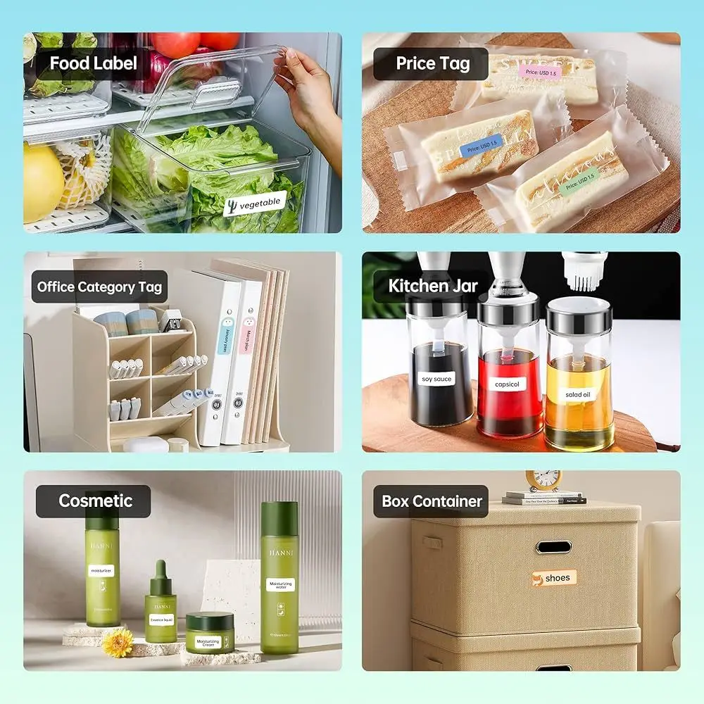 Niimbot Labels Paper Adhesive Thermal Labels Stickers Roll Self-adhesive Paper For Niimbot D110 D11 D101 Mini Portable Printer