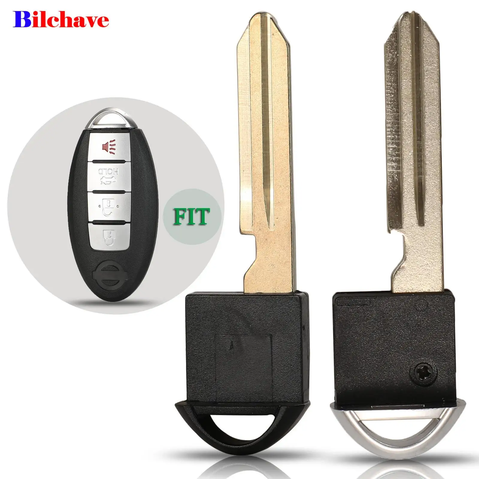 

jingyuqin Uncut Blade Remote Smart Car Emergency Key Replacement For Nissan Infiniti Replace