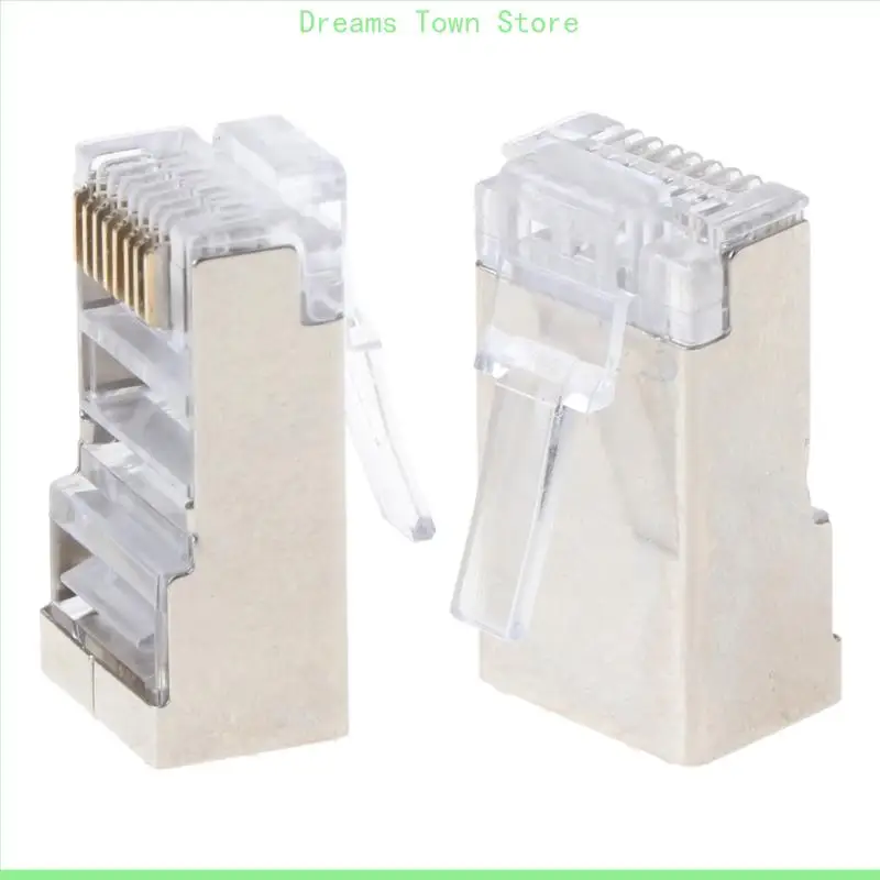 HX6A 10PCS CAT6 8-PIN RJ45 8P8C SOQUETA CONECTOR MODULAR PLIM