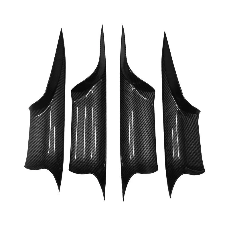 أسود/كربون الجانب الأيسر/الأيمن الباب مقبض داخلي سحب غطاء الناقل 51429151212 51419115501 لسيارات BMW 7 Series F01 F02 2008-2015 #6