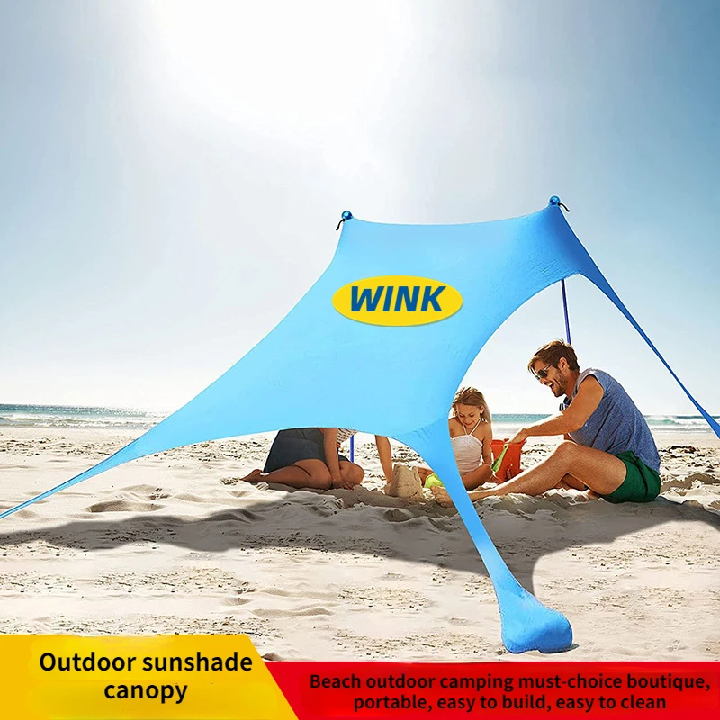 Outdoor Portable Lycra Camping Tent, Windproof and Rainproof, Fishing, Sunshade, Fishing, Beach