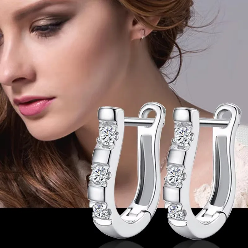 Hot Fashion Jewelery U-earrings Beautiful Earrings Crystal Earrings Women Girls Party Wedding Jews New Product Launch
