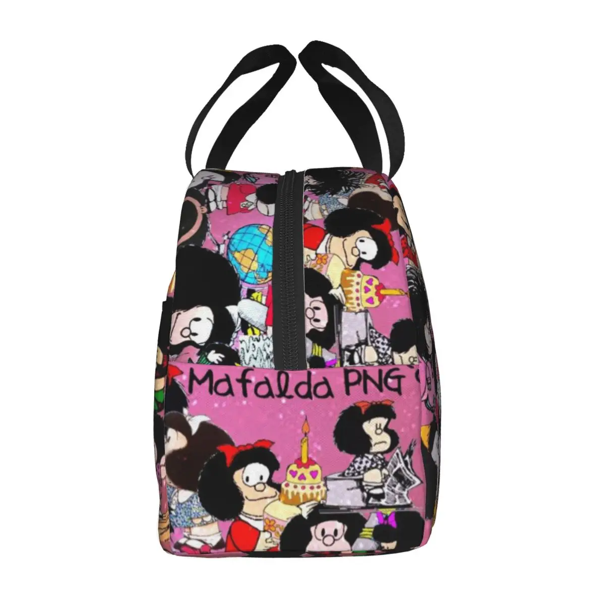 Mafalda Geïsoleerde Lunchtassen Thermische Zak Lunchcontainer Cartoon Hond Lekvrij Lunchbox Voedselopbergzakken Kantoor Reizen