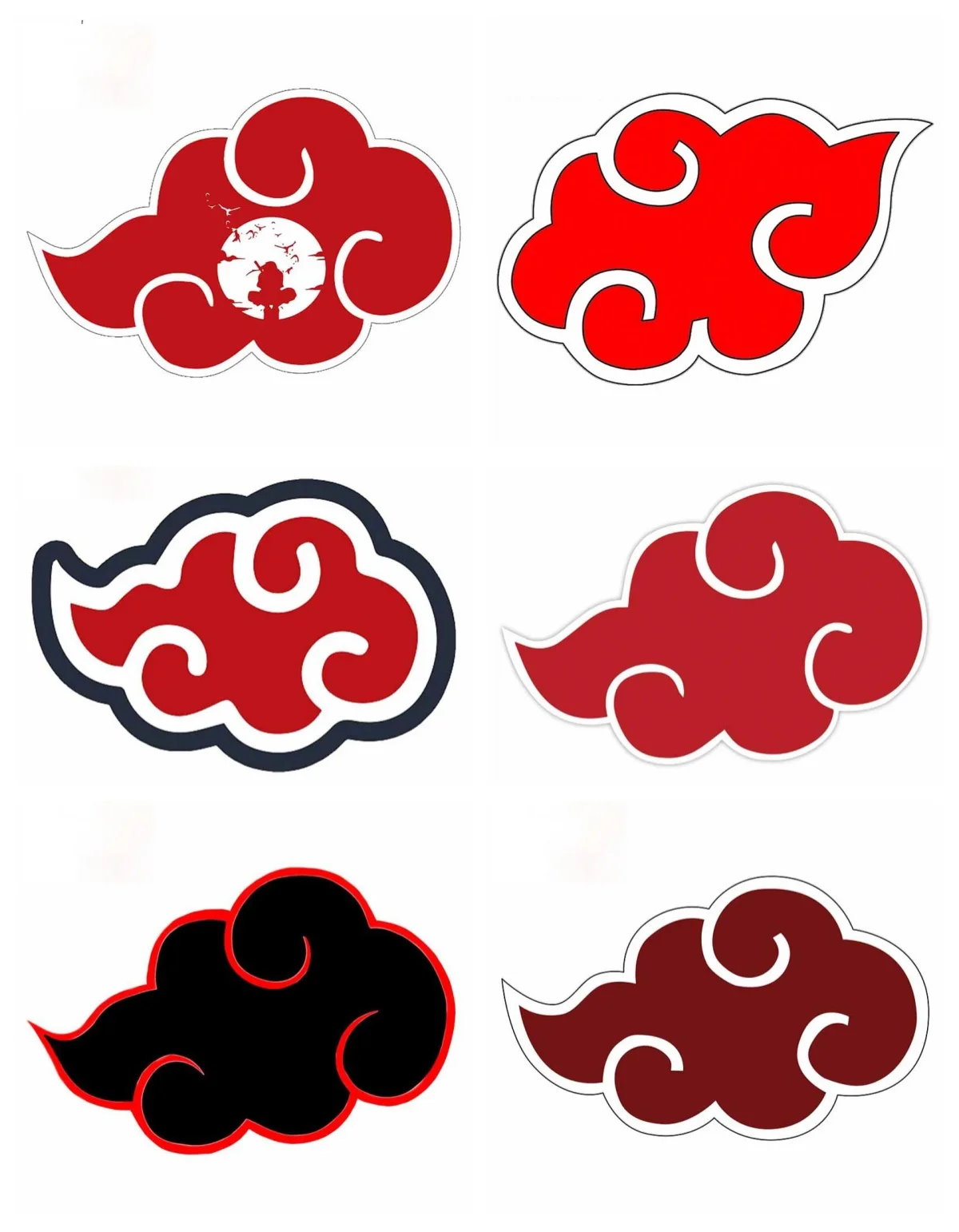 

Ninja Akatsuki Sign Car Stickers Laptop Windshield Car Door Vinyl Decal PVC Exterior Accessories