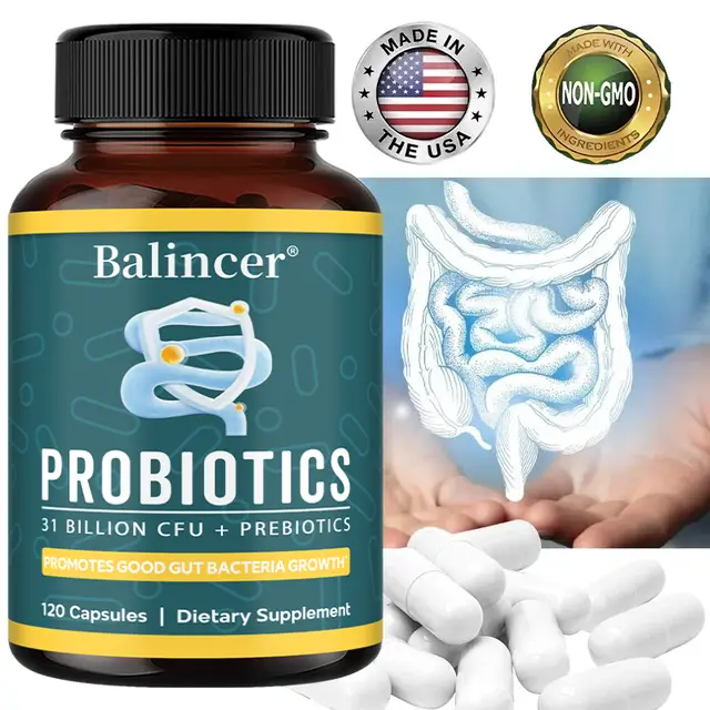 31 Billion CFU Probiotics with Prebiotics, Support Gut Health