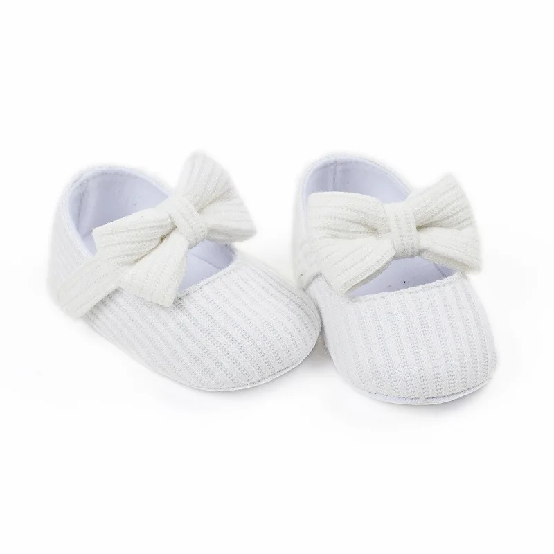 Baby Girls Anti-Slip Shoes Knitted Floral Prewalkers Cotton Summer Toddler Girls First Walkers Infant Soft Sole Shoes 0-18M