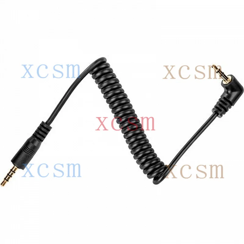 FOR Saramonic SR-PMC2 3.5mm Right-Angle TRS to 3.5mm TRRS Coiled Adapter Cable