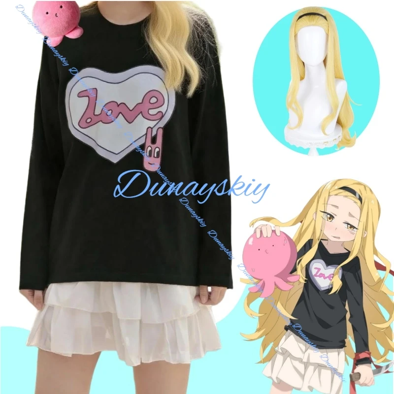 

Marina Black Wig And Schoolgirl Outfit Combo for Convention And Halloween Costume Adult Size Cosplay Hair And Apparel Set