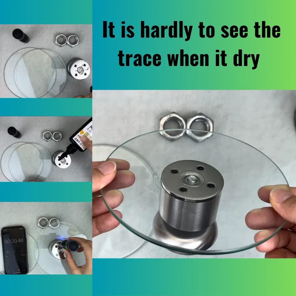 Crystal Clear Bonding with FIXWANT UV Shadowless Glue for Metal and Glass