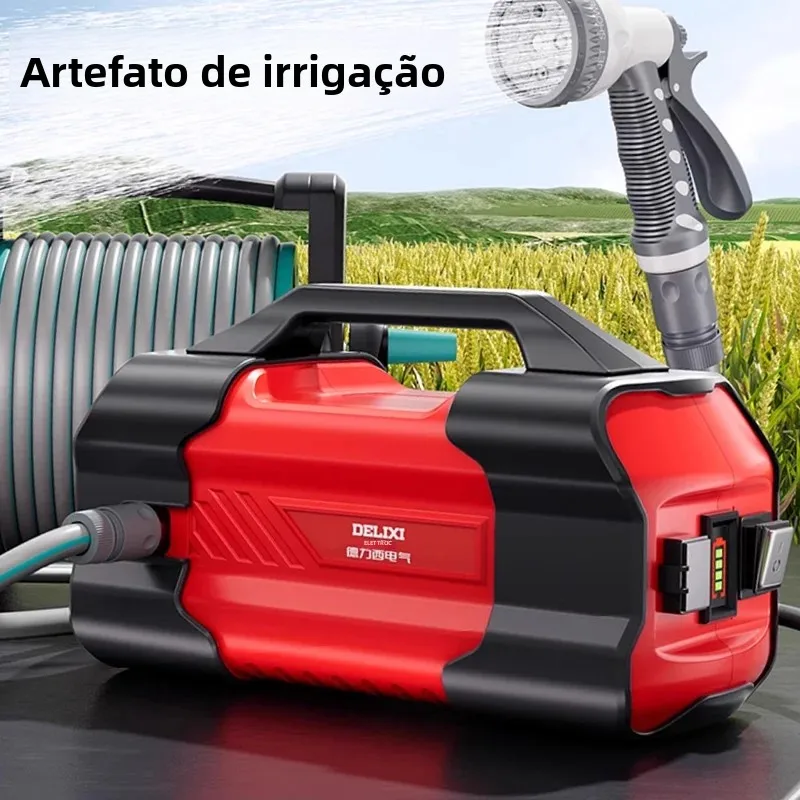 Bomba de água elétrica recarregável 12v, bomba de água sem fio para jardinagem vegetal, sistema de irrigação automática ao ar livre agrícola