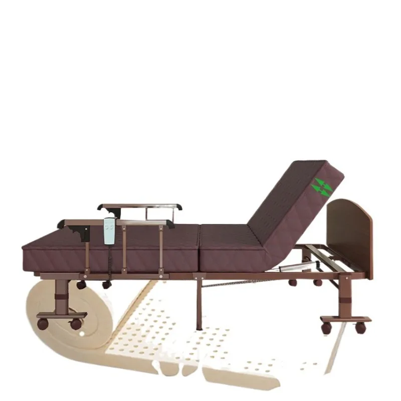 Electric folding bed elderly bed home care remote control automatic lifting backrest adjustable lifting bed