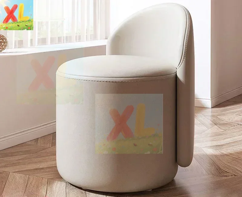 

Makeup Dressing Table Dressing Light Luxury Stool Simple Home Bedroom Chair Girls Round Stool Small Apartment Backrest