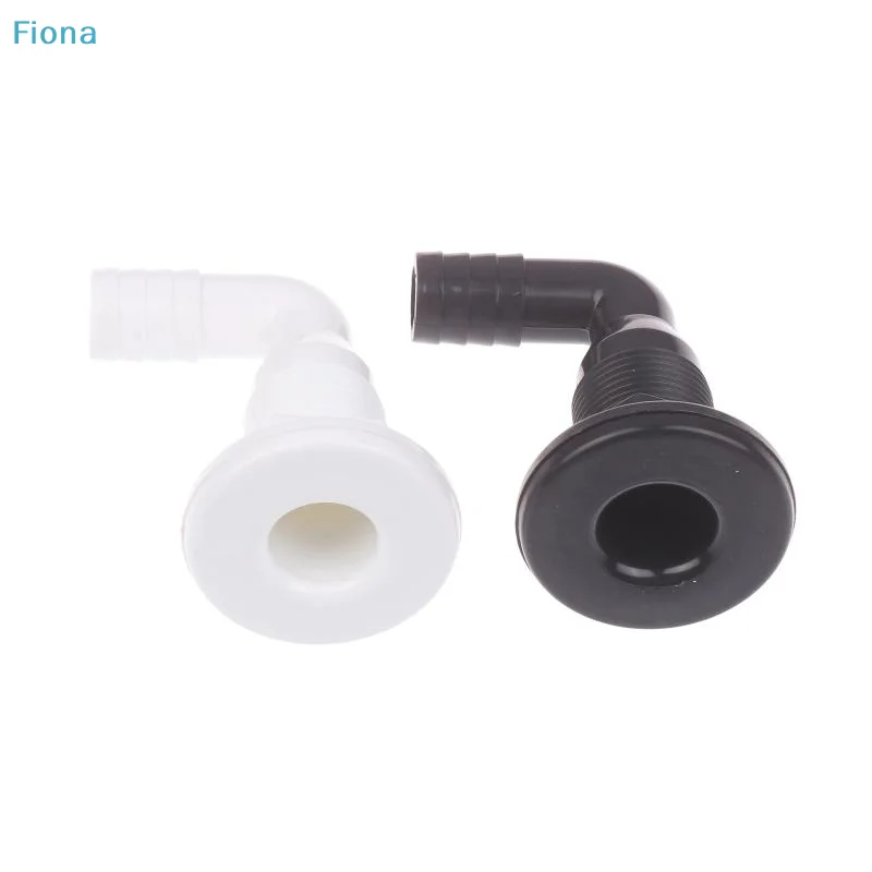 ✔Plastic Boat Thru-Hull Fitting,90° Elbow Hose Barb Drain Connector for Marine Bilge Pump,Livewell & Plumbing