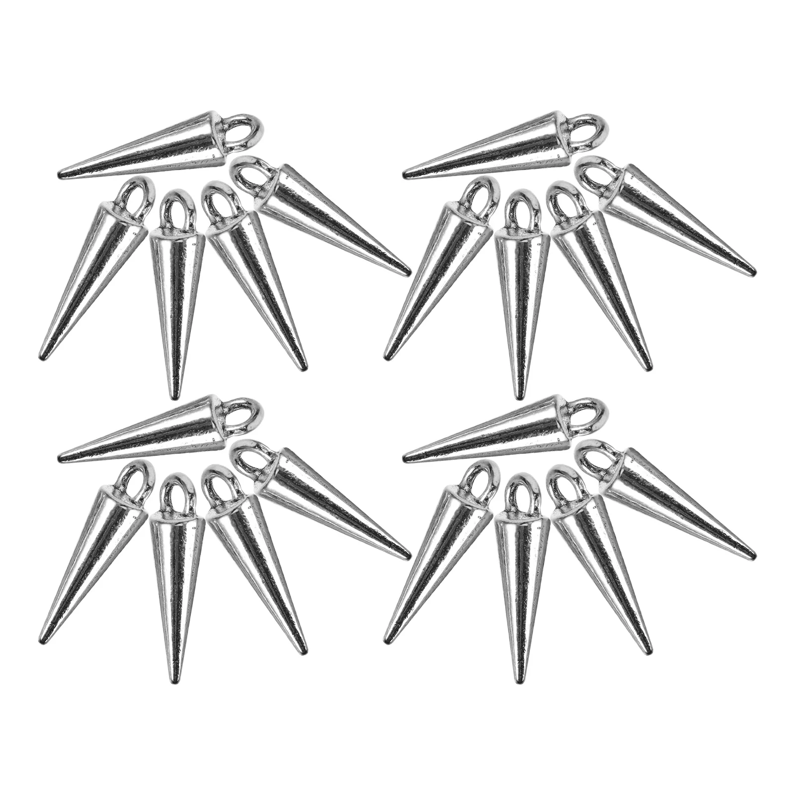 

20pcs Zinc Alloy Cone Jewelry Making Accessories Bracelet Earring Pendant Charms Gothic Style Lightweight Necklace for DIY