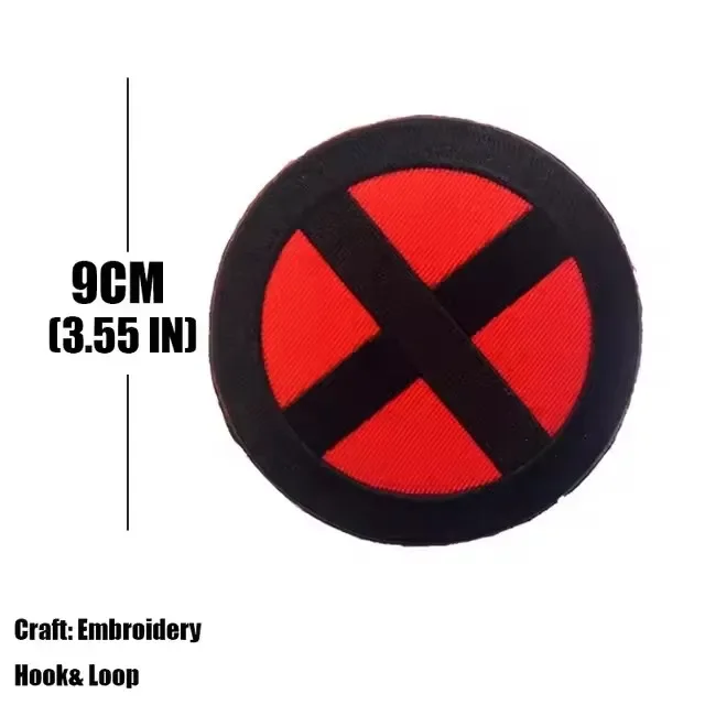 Classic X-Men Logo Military Patch - Embroidered Tactical Sticker for Clothes with Hook & Loop Fabric