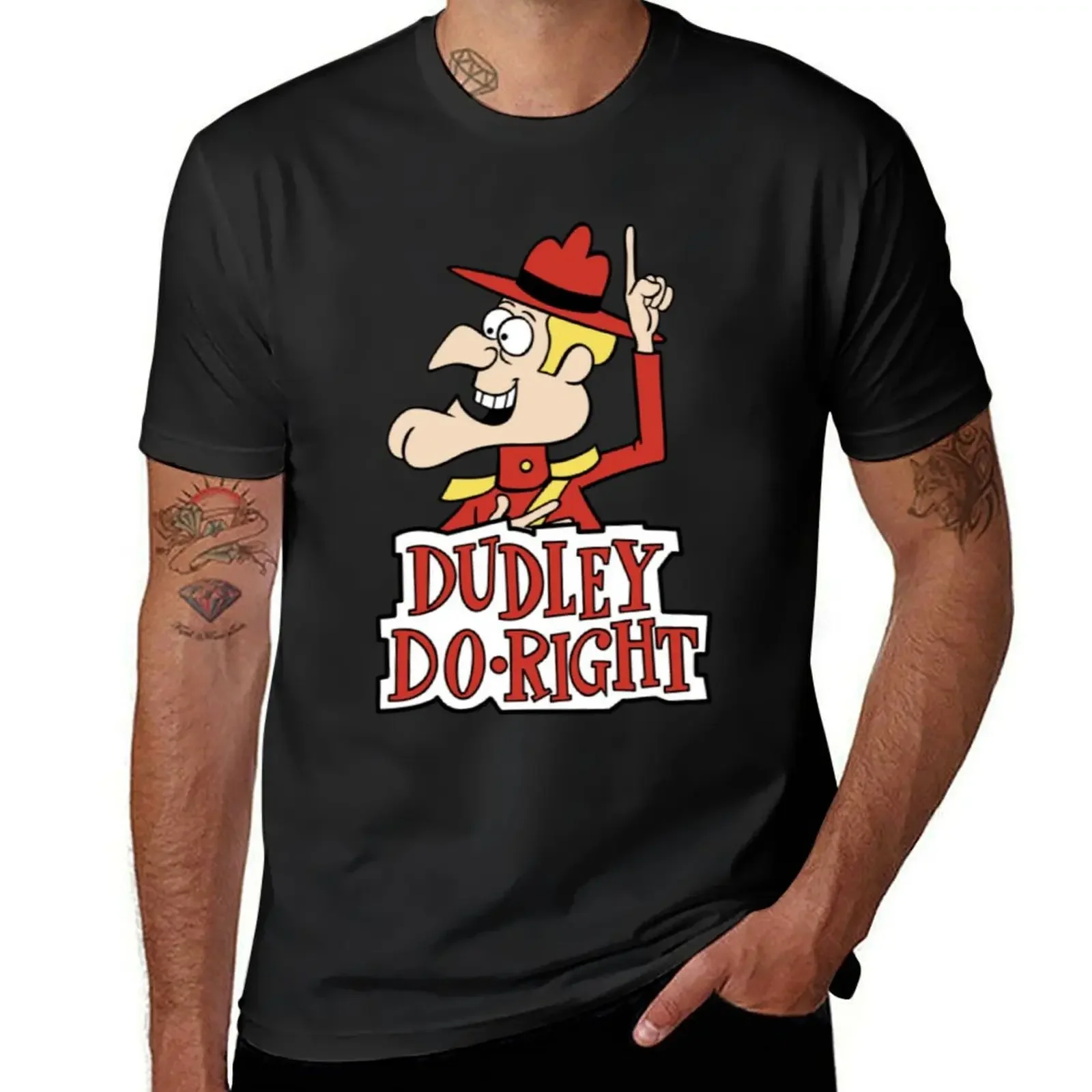 

Футболка Dudley Do Right, роскошная футболка больших размеров, топы, мужская футболка с короткими рукавами