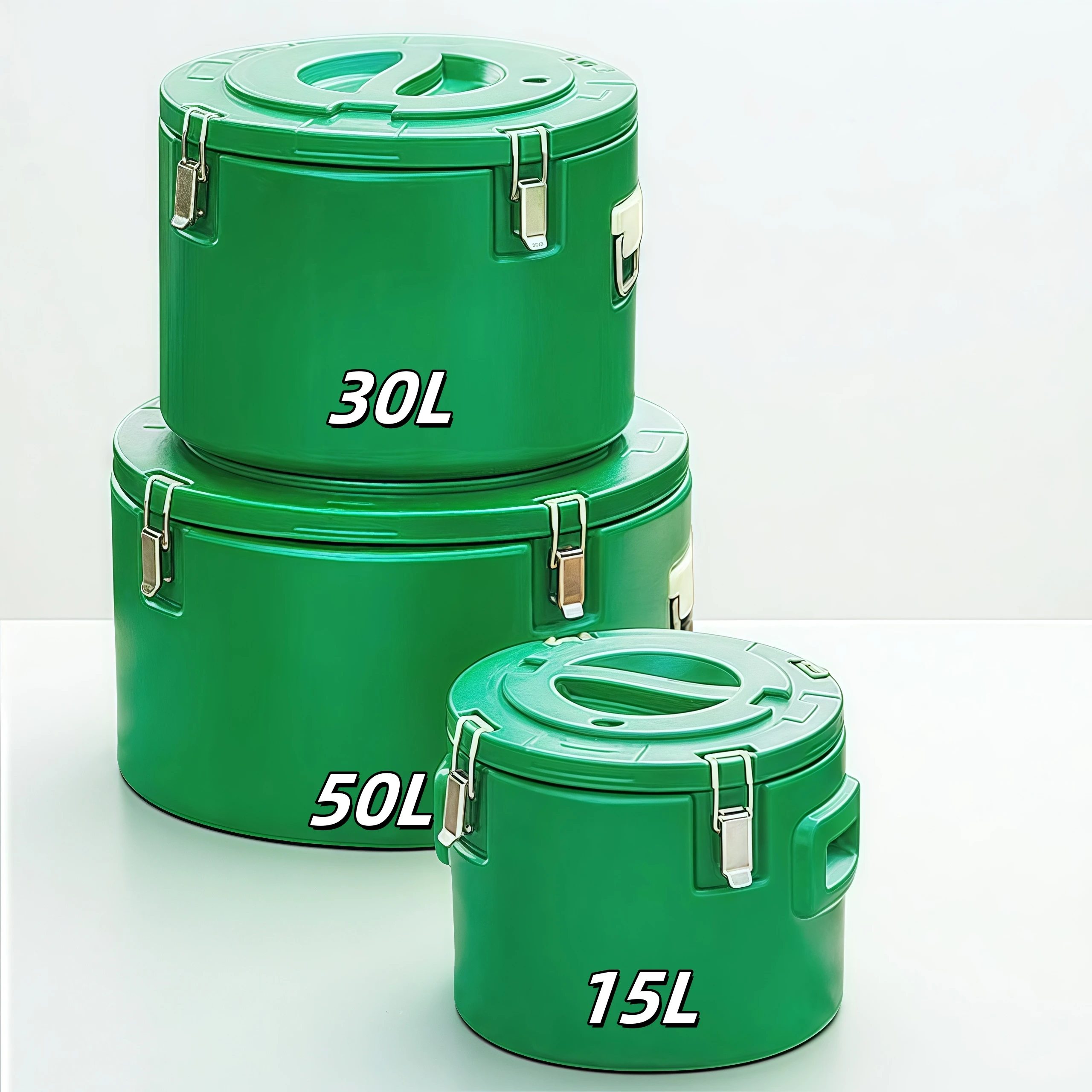 Commercial and Home Use Large HotPot Food Warmer Double Wall Insulated Food Warmer Set of 3PCS 15/30/50L