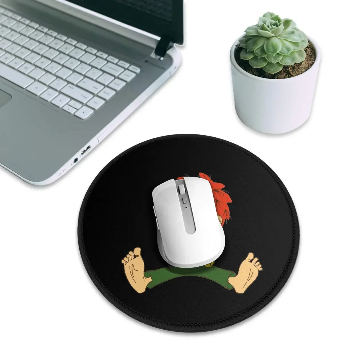 Pumuckl Happy Round Mouse Pad Computer Keyboard Mouse Mat Gamer PC Desk Mat Office Table Mats