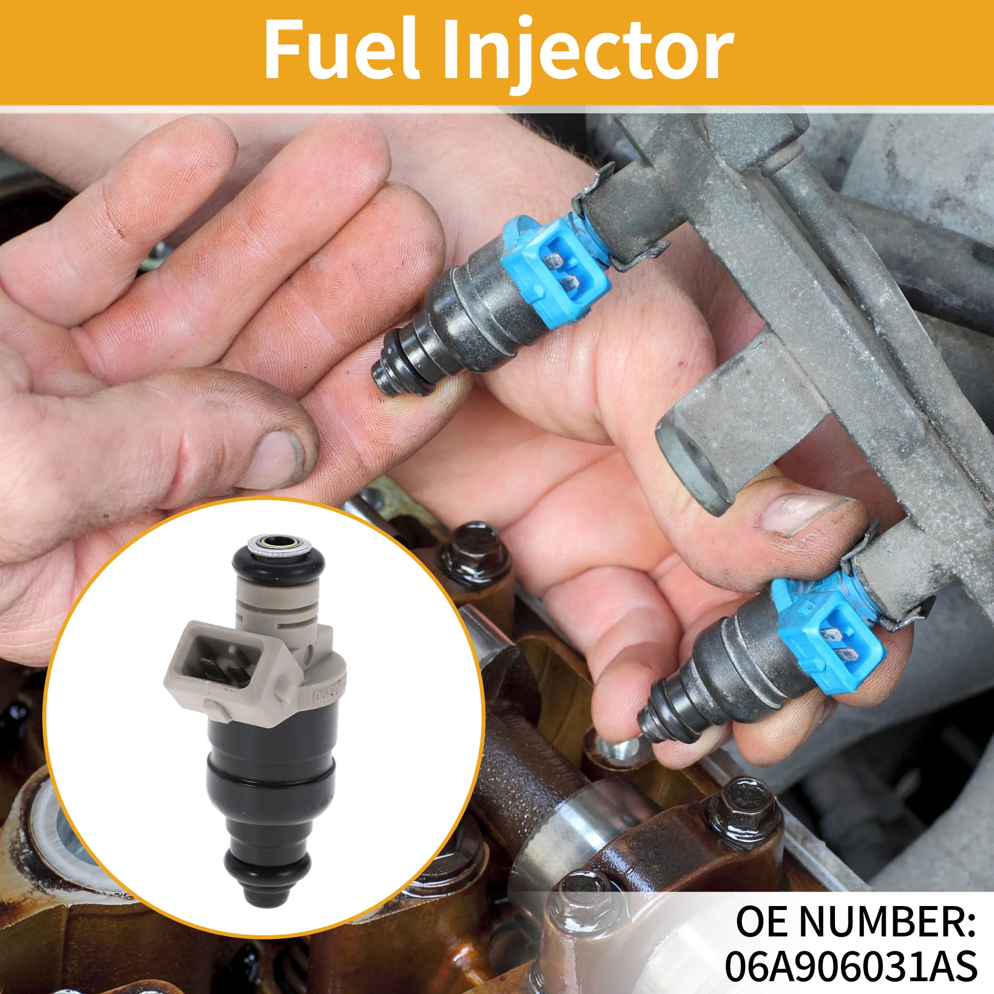 

UXCELL 1 Pc No.06A906031AS Fuel Injector for Volkswagen Cabrio 95-02 Engine Fuel Nozzle