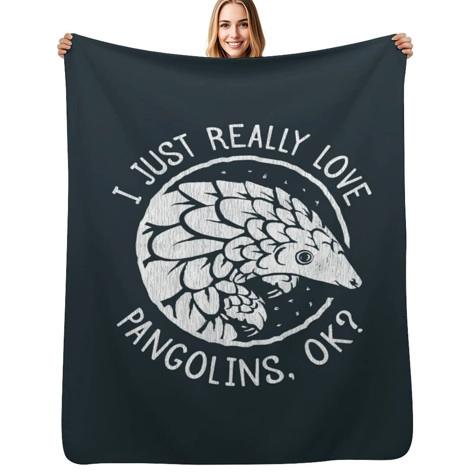 

Pangolin Lover Gift - I Just Really Love Pangolins, OK Throw Blanket Vintage warm for winter Furrys Luxury Brand Blankets