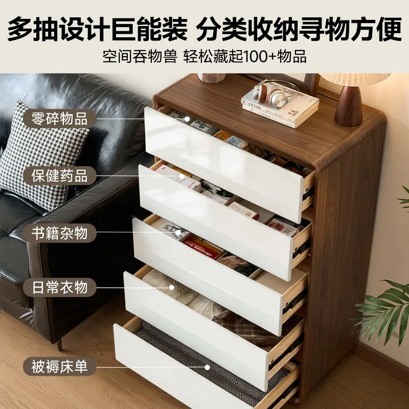 Solid wood living room wall-mounted TV cabinet, bedroom storage cabinet
