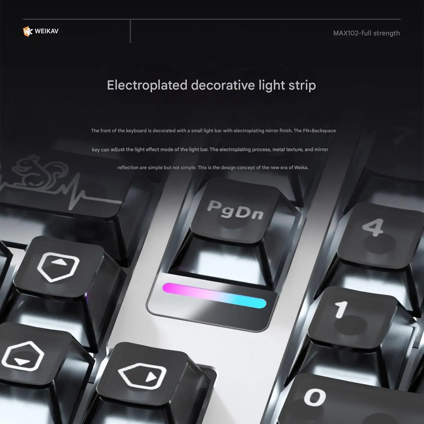 Weikav MAX-102 Mechanical Keyboard kit Aluminum Alloy RGB Wireless Bluetooth Three Mode Hot Swap Support QMK via for PC Gamers
