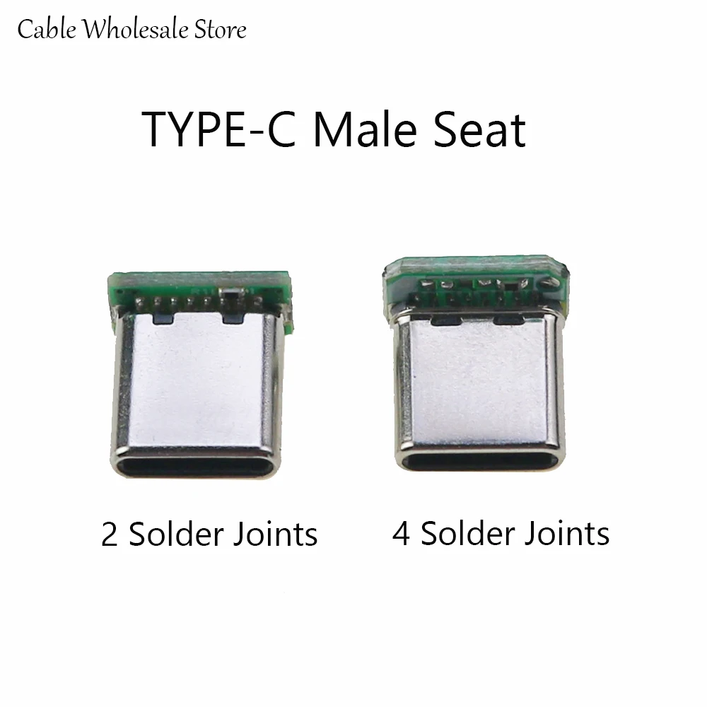 1PCS  Type C Vertical Patch Board Male Seat 16pin 4 /2Welding Wire Data Band PCB USB Board Male Head 16P Usb C Connector