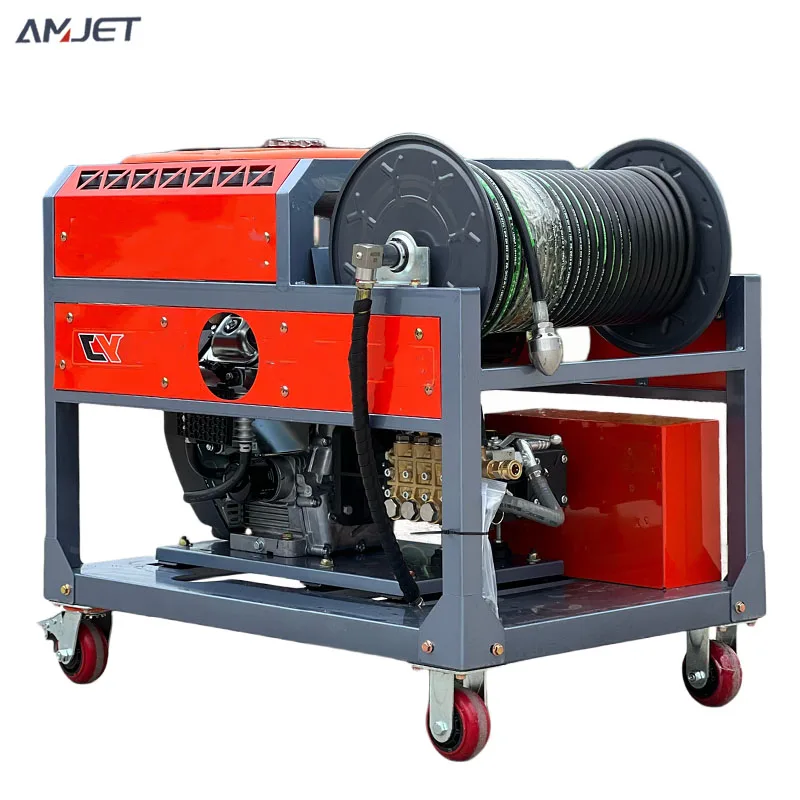 

Gasoline Engine 200bar High Pressure Sewer Dredging Jet Engine Urban Cleaning Machine